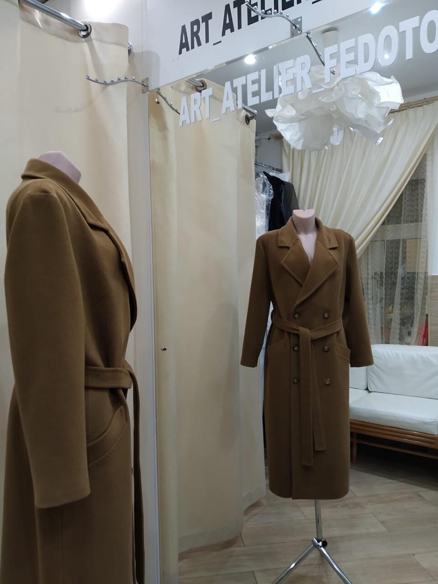 Двубортное пальто из кашемира