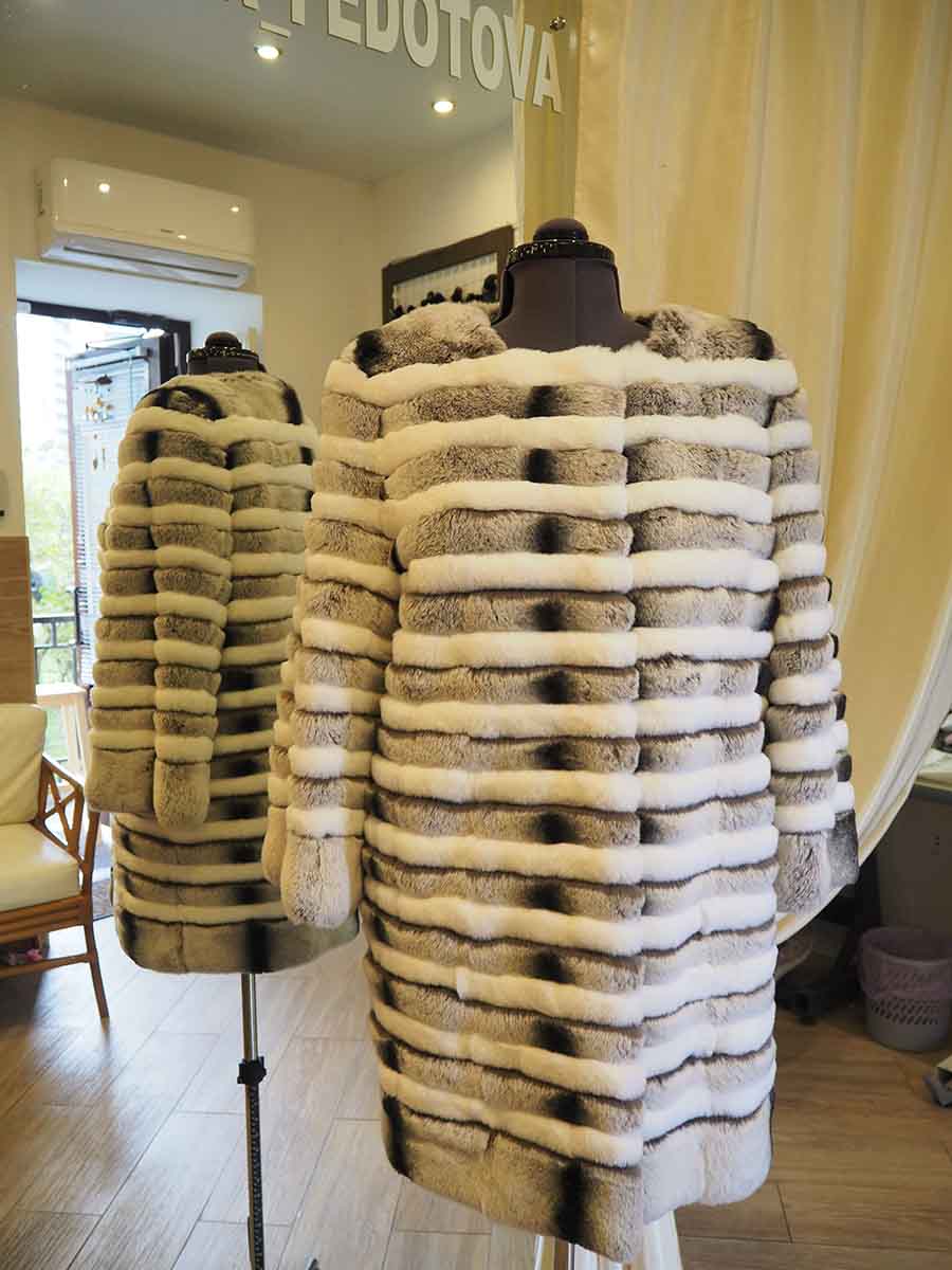 Изготовление капюшона для шубки из кролика Рекс