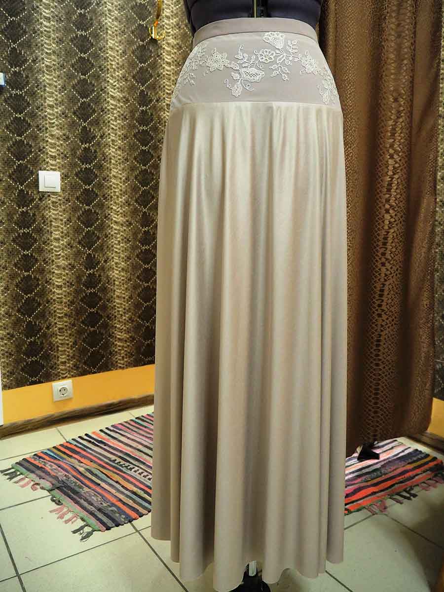 Юбка-полусолнце из вискозного трикотажа