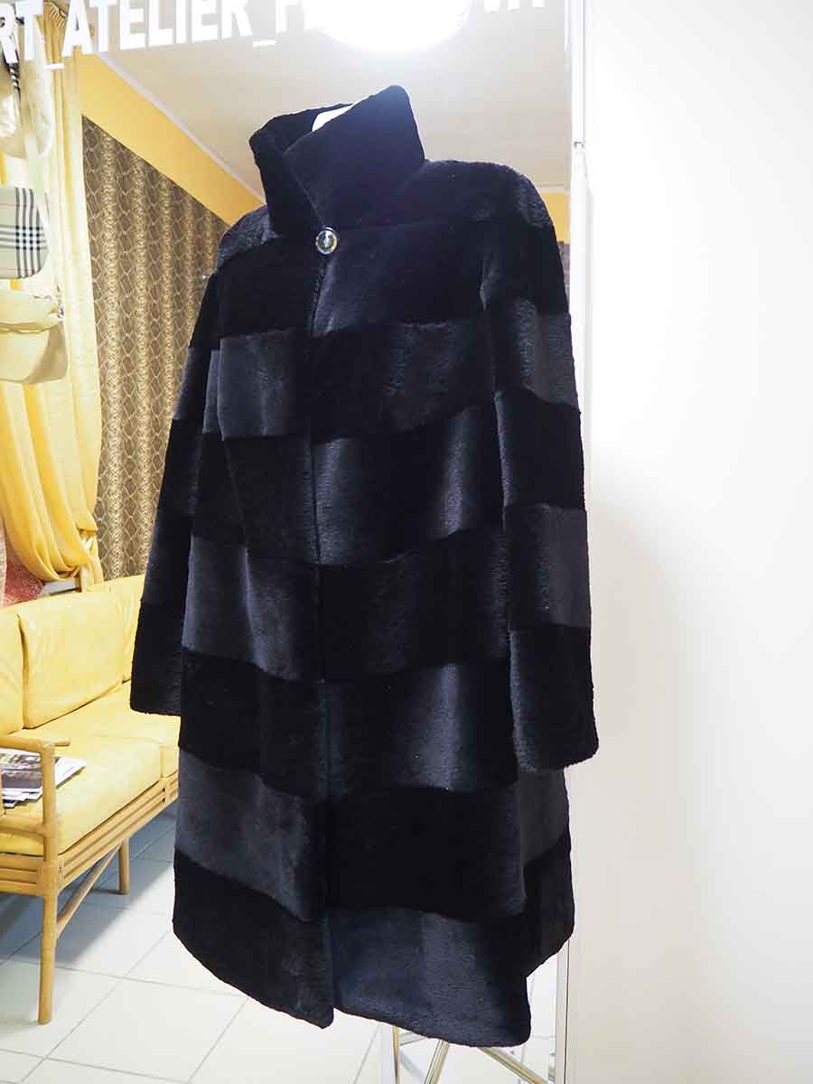 пальто из стриженого бобра