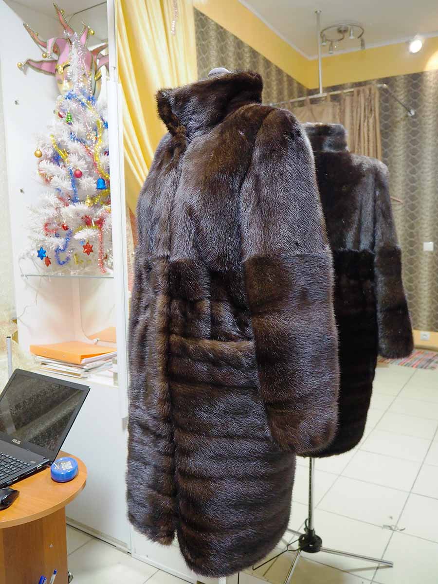 пальто из натуральной норки