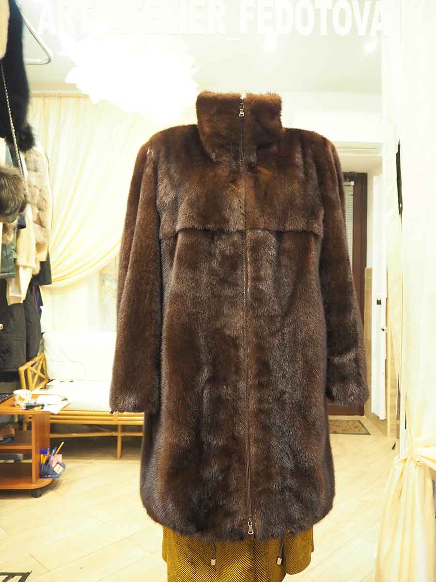 Перекрой норкового полушубка