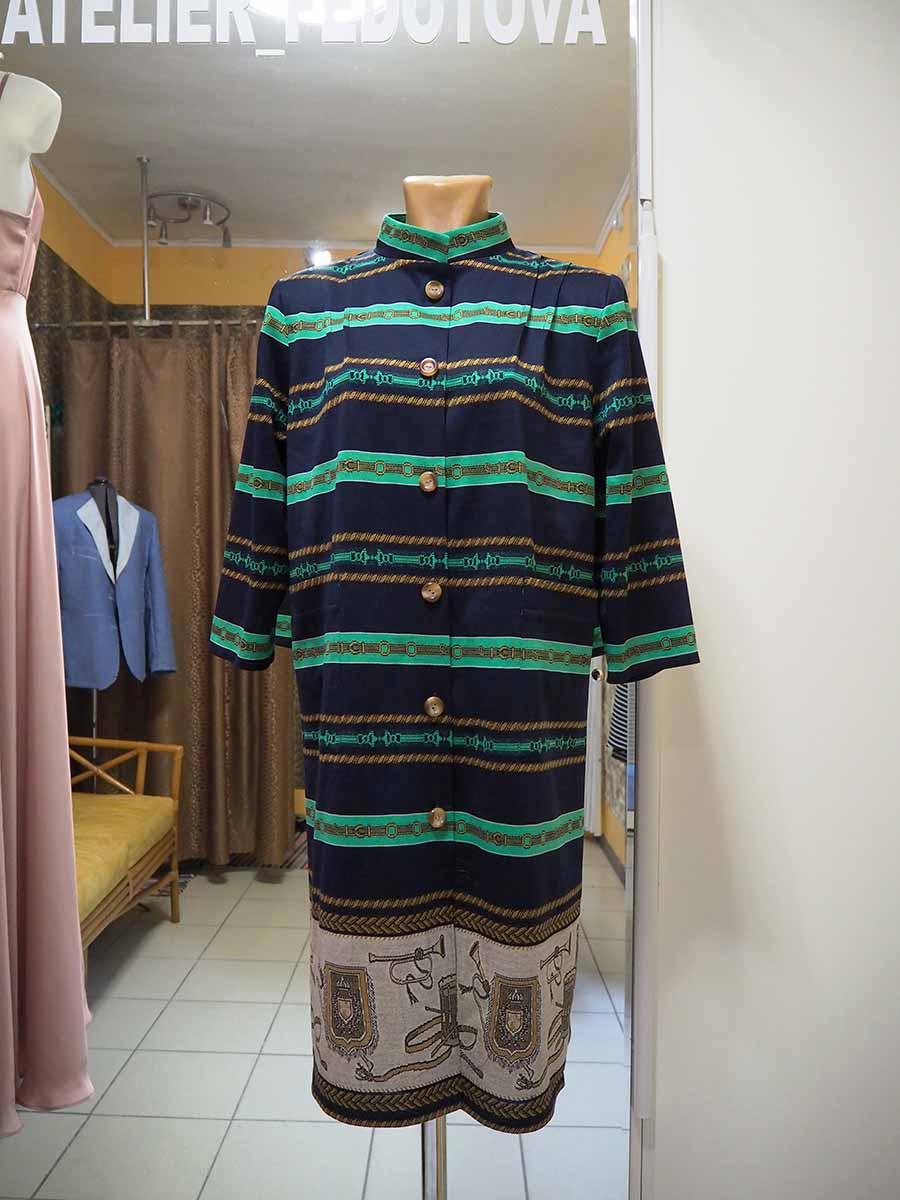 Платье-халат на пуговицах