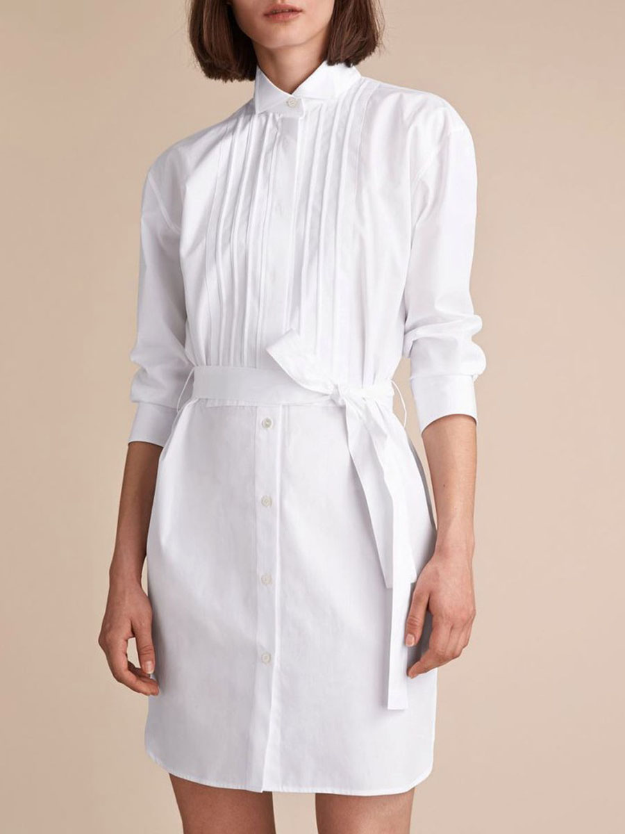 Платье-рубашка из хлопчатобумажного поплина