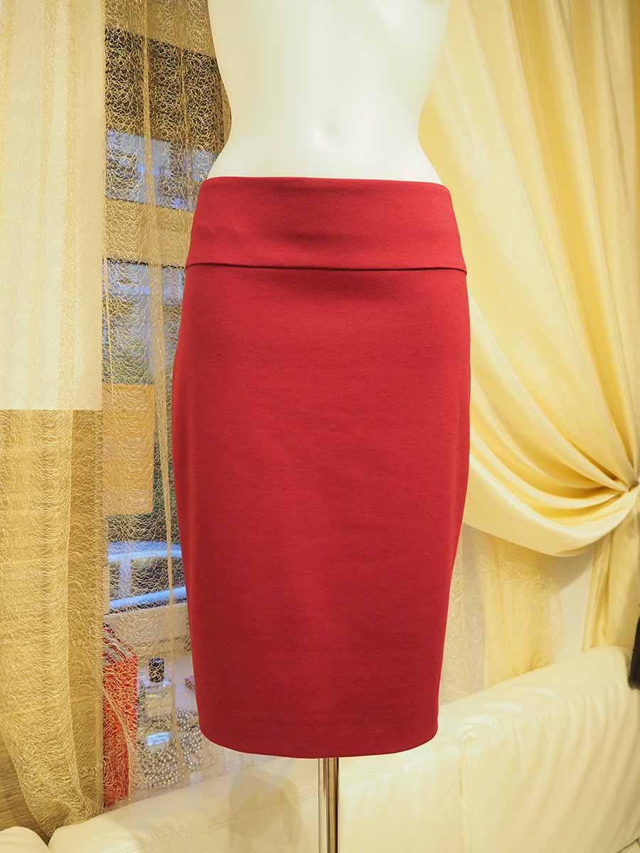 Трикотажная юбочка с поясом-кокеткой